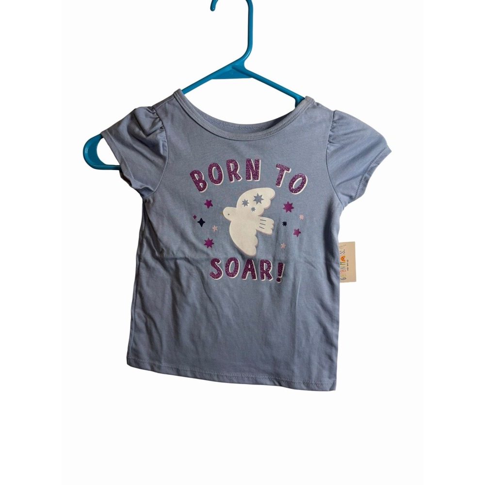 garanimals toddler girls short sleeve blue shirt size 3T